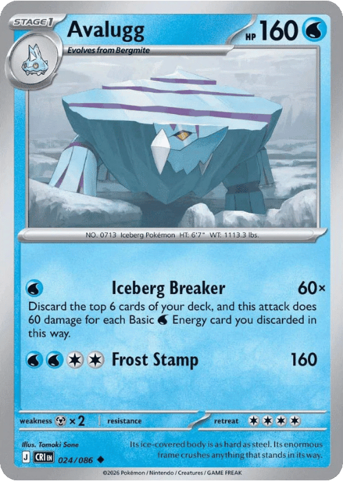 Avalugg 024/086 - Pokémon Chaos Rising