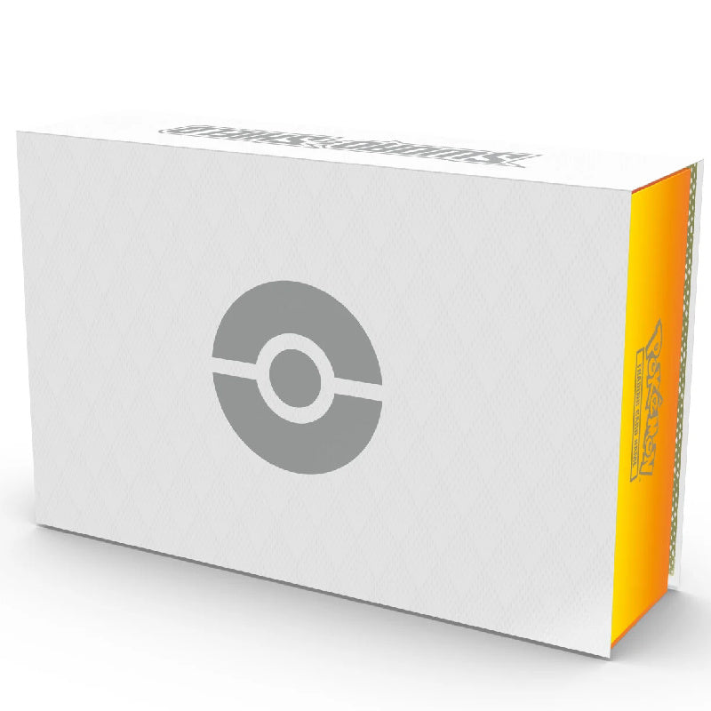 Charizard Ultra Premium Collection Box baksida med Pokéboll motiv