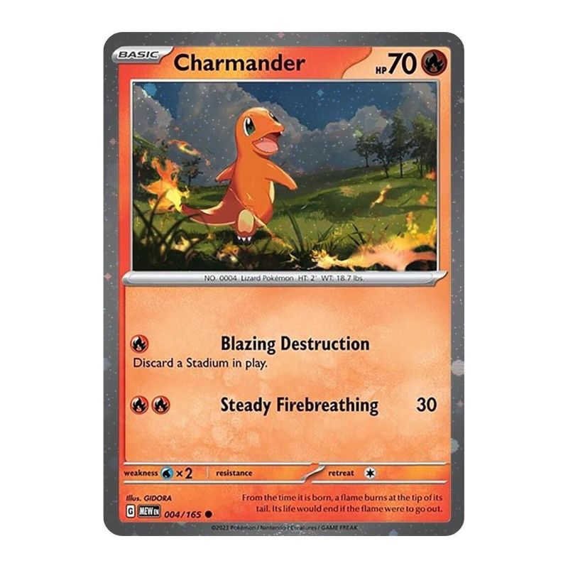 Charmander Cosmos Holofoil - 004/165 - Pokémon Kort Scarlet & Violet: 151