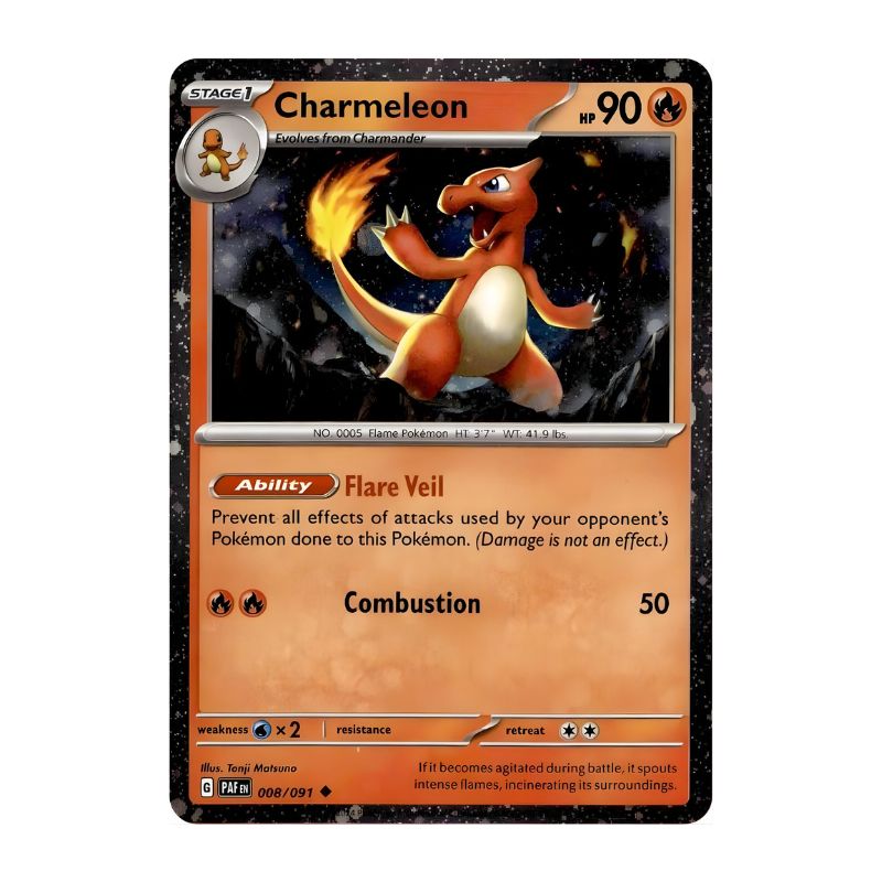 Charmeleon 008/091 Cosmo Holofoil Pokemon Kort