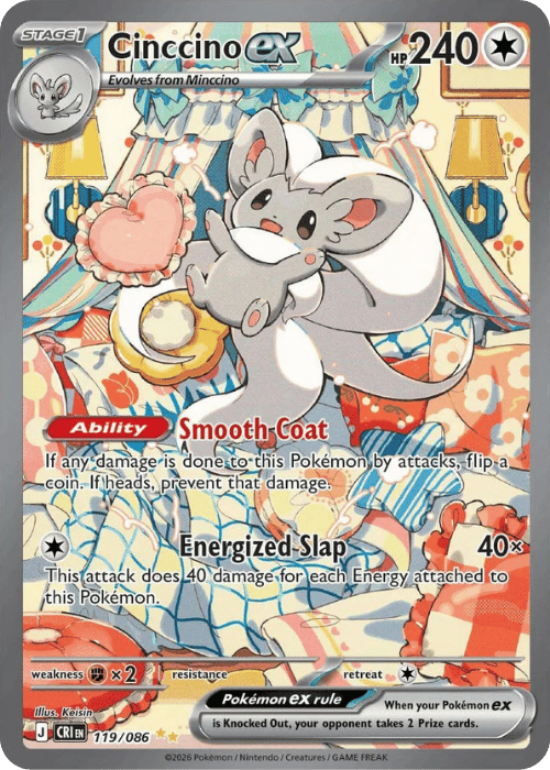 Cinccno ex 119/086 Pokemon Chaos Rising