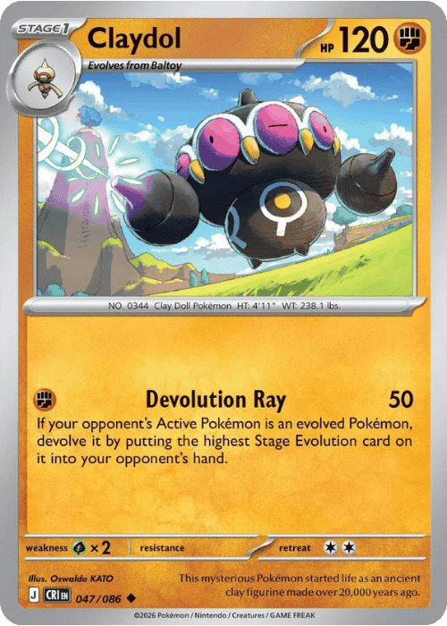Claydol 047/086 Pokemon Chaos Rising