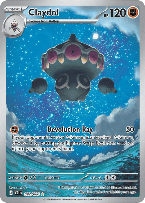 Claydol 092/086 Chaos Rising Pokemon Illustration Rare Card