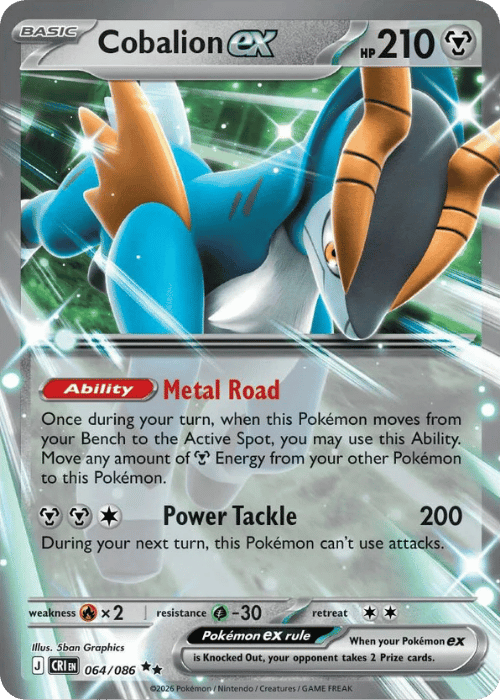 Cobalion ex 064/086 - Pokemon Chaos Rising