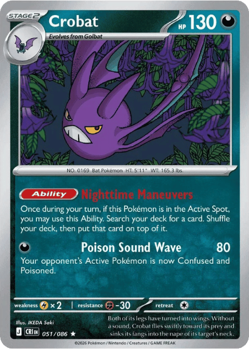 Crobat 051/086 Pokemon Chaos Rising