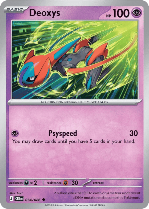 Deoxys 034/086 Pokemon Chaos Rising