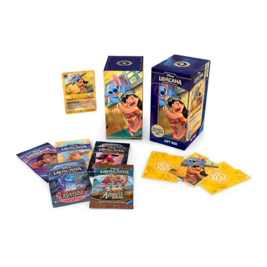 Disney Lorcana Archazia's Island Gift Set med Lilo och Stitch innehåll