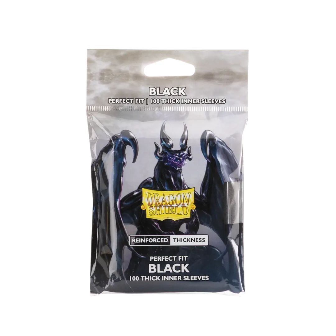 Dragon Shield: Standard Perfect Fit Thick Inner Sleeves - 100st - Black