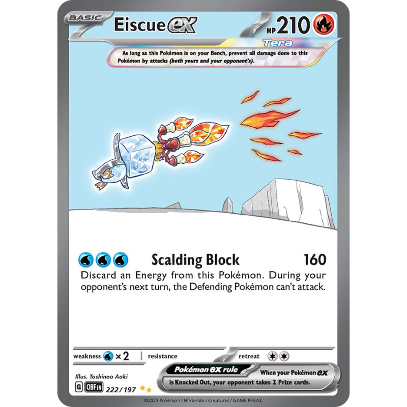 Eiscue - Special Illustration Rare - OBF 222/197 Obsidian Flames Pokemon kort