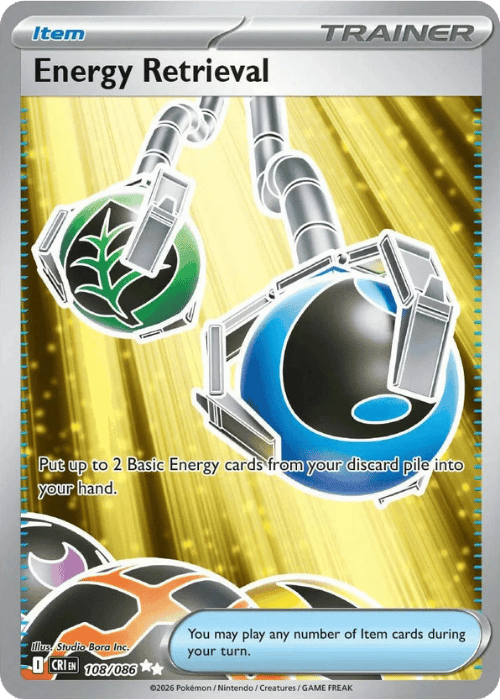 Energy Retrieval 108/086 Chaos Rising Item Card