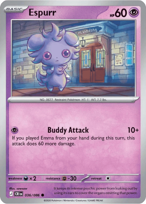 Espurr 036/086 Pokemon Chaos Rising