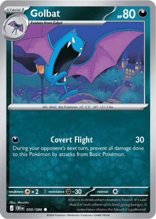 Golbat 050/086 Pokemon Chaos Rising