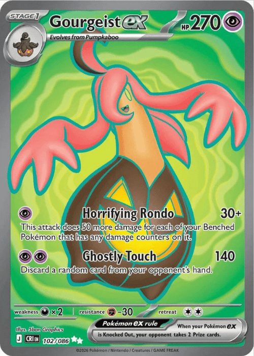 Gourgeist ex 103/086 Chaos Rising Ultra Rare Pokemon Card