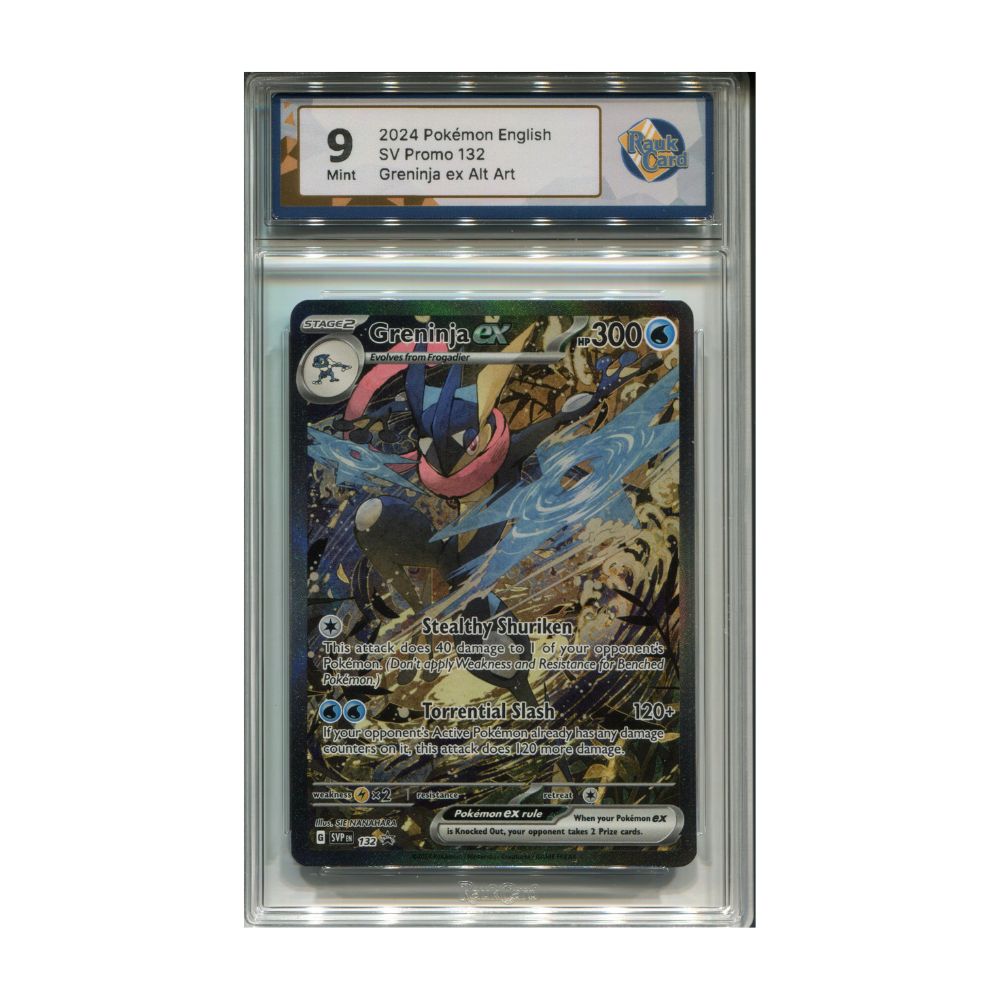 Greninja ex SVP132 RaukCard 9 graderat Pokemon kort