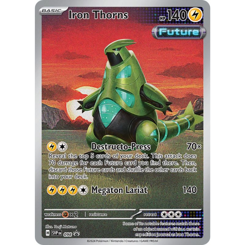 Iron Thorns ex Pokémon kort från Temporal Forces ETB