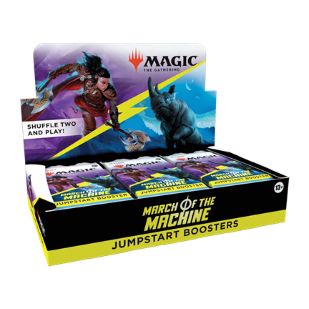 Magic the Gathering MTG March of the Machine Jumpstart Booster Box med kort för snabbt spel