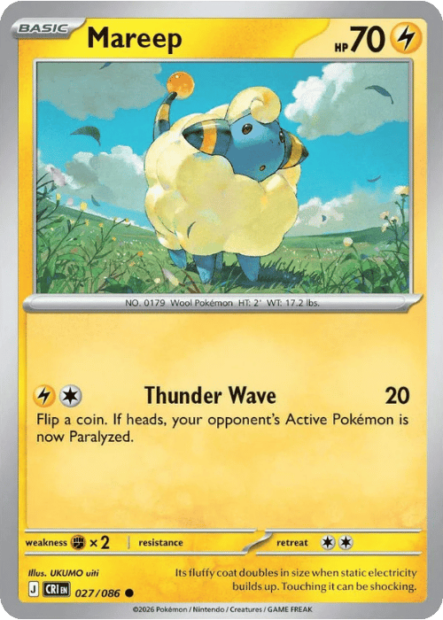 Mareep 027/086 - Pokémon Chaos Rising