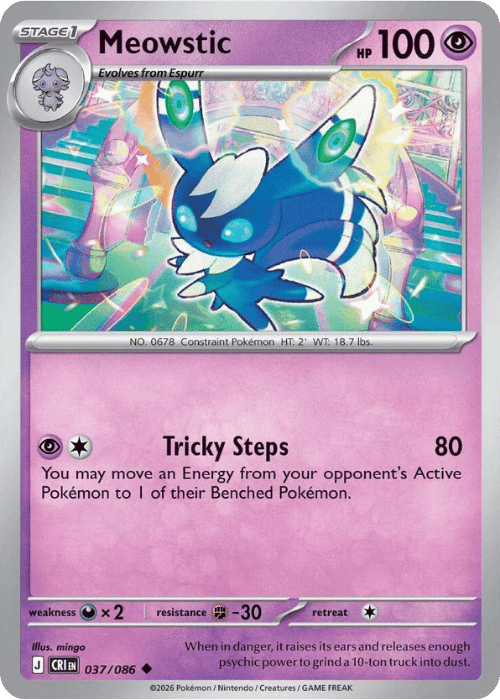 Meowstic 037/086 Pokemon Chaos Rising