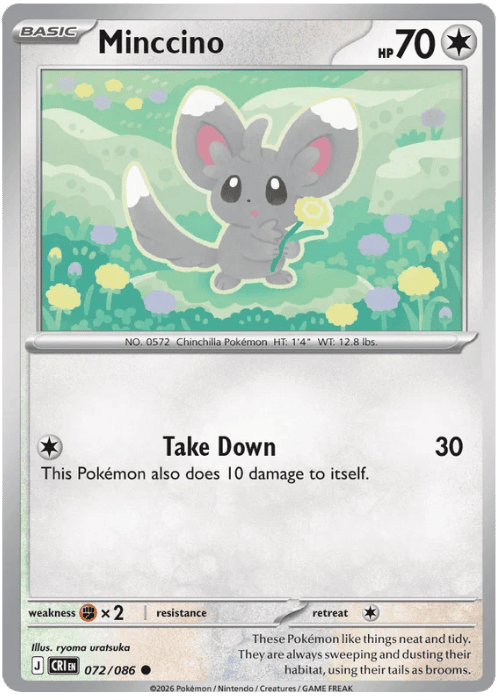 Minccino 072/086 Pokemon Chaos Rising