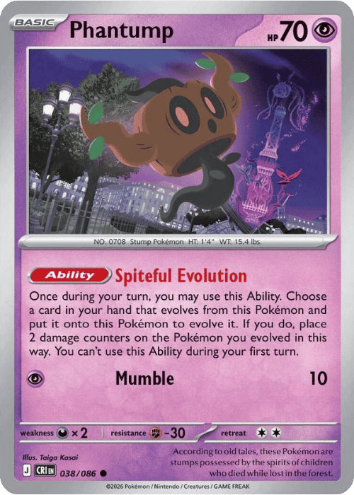Phantump 038/086 Pokemon Chaos Rising