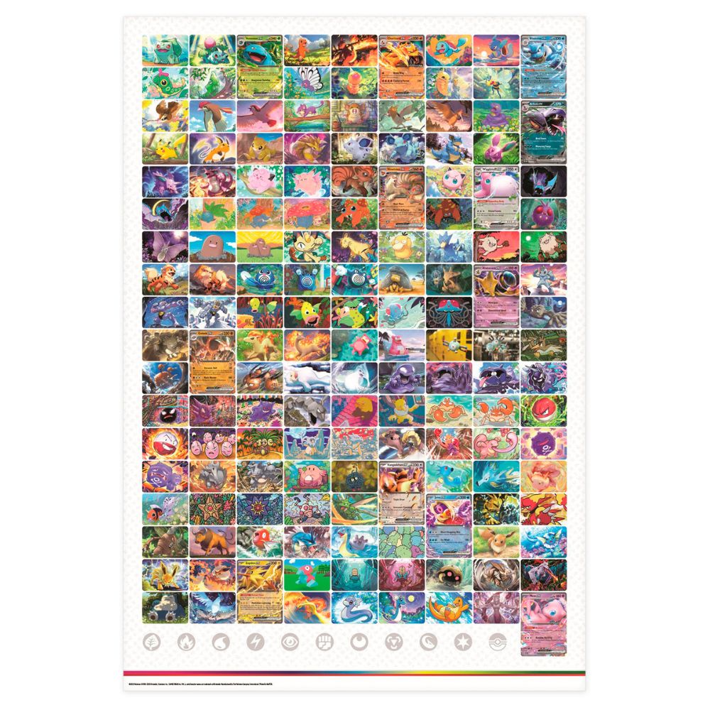 Pokemon Poster av de första 151 Pokemon