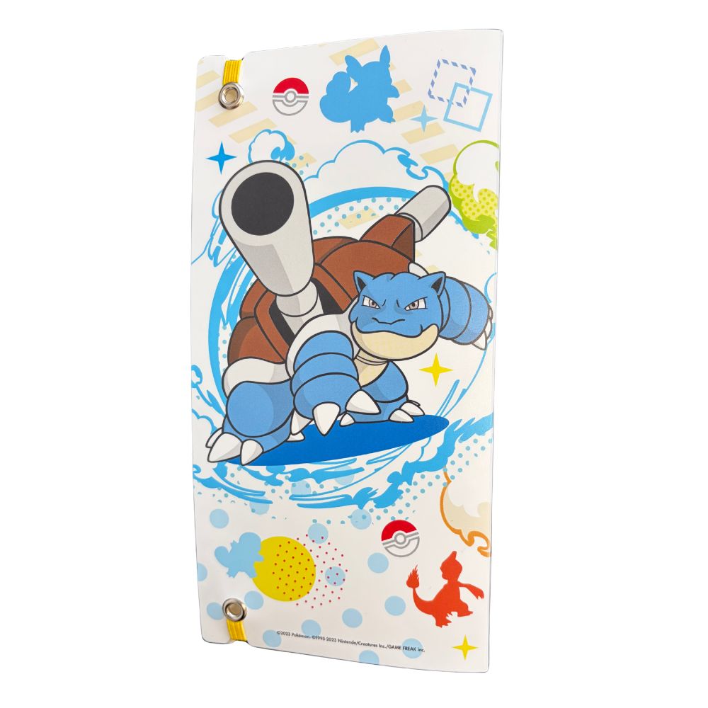 Pokemon Card File Set Pär med ikoniskt motiv av Blastoise