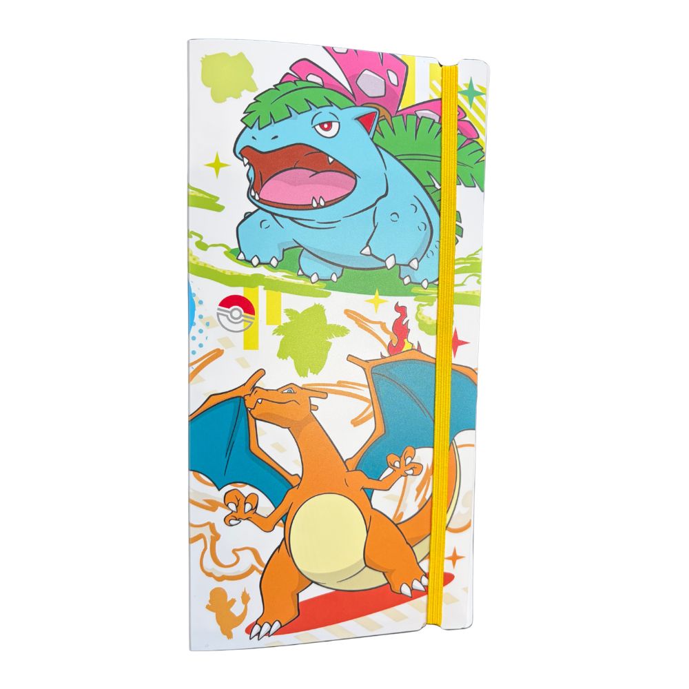 Pokemon Card File Set pärm med ikoniskt omslag av Charizard och Venusaur
