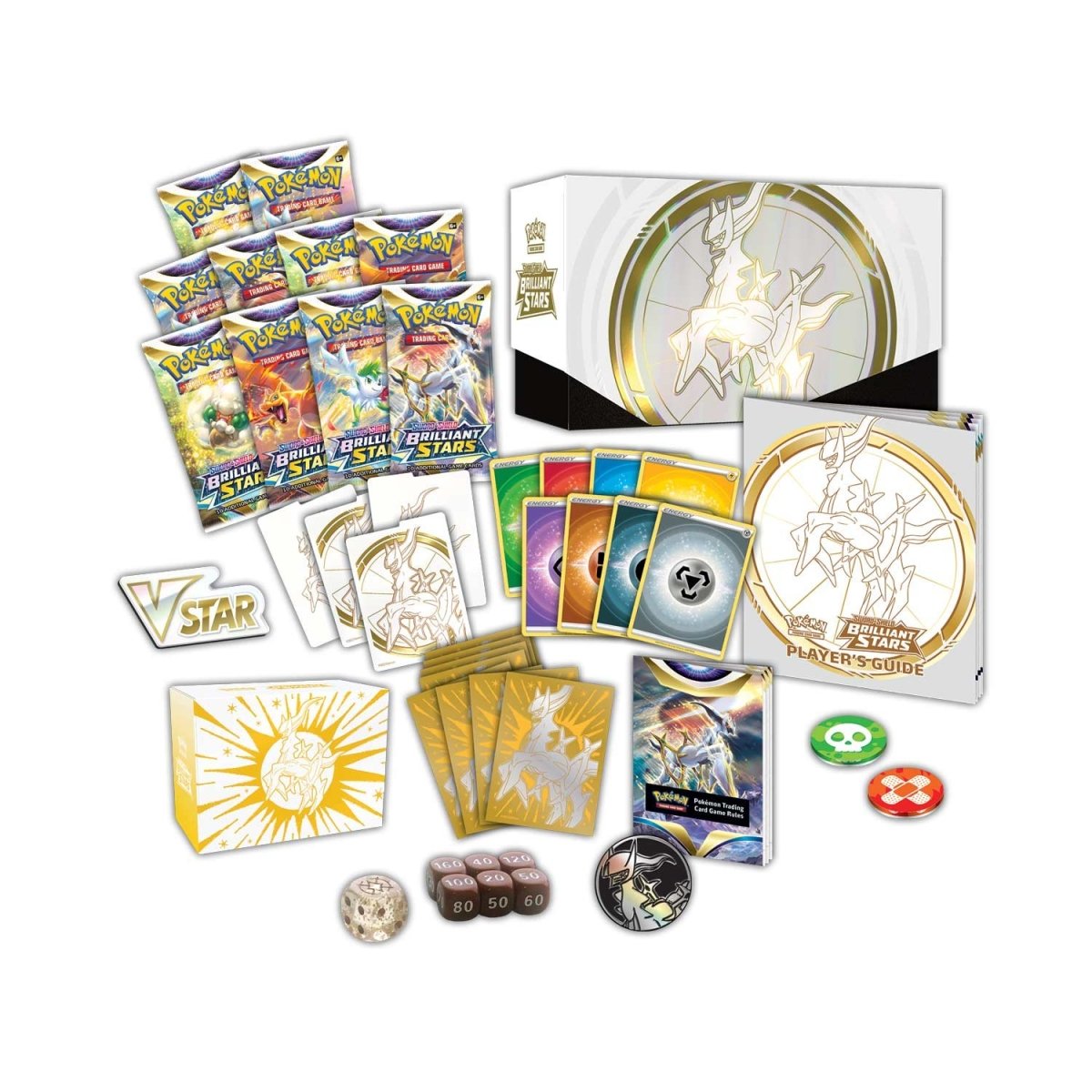 Pokémon Brilliant Stars Pokémon Center Elite Trainer Box innehåll