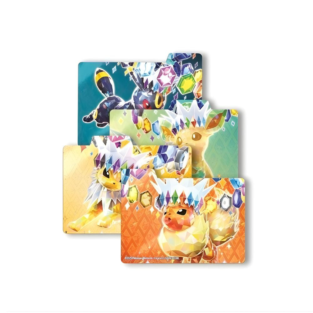 Pokemon kortavdelare eller dividers med motiv av Eevee utvecklingar