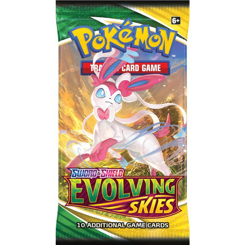 Pokemon Evolving Skies Booster Pack innehåller 10 kort