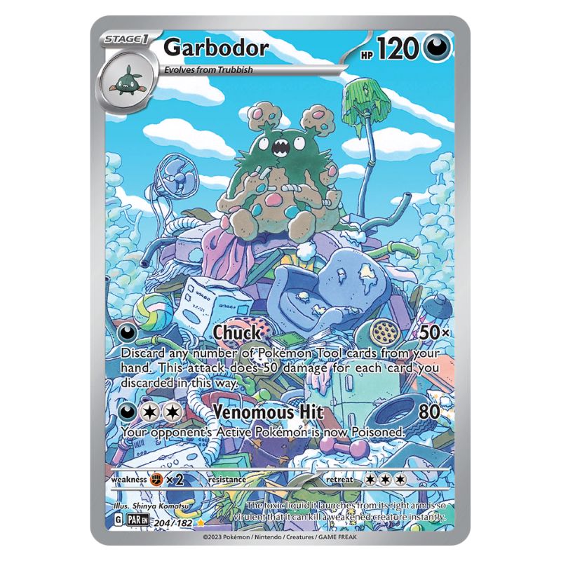 Garbodor 204/182 Pokemon Paradox Rift kort