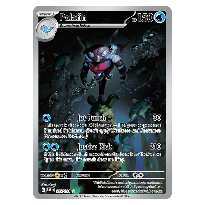 Palafin 225/091 Paldean Fates Pokemon kort