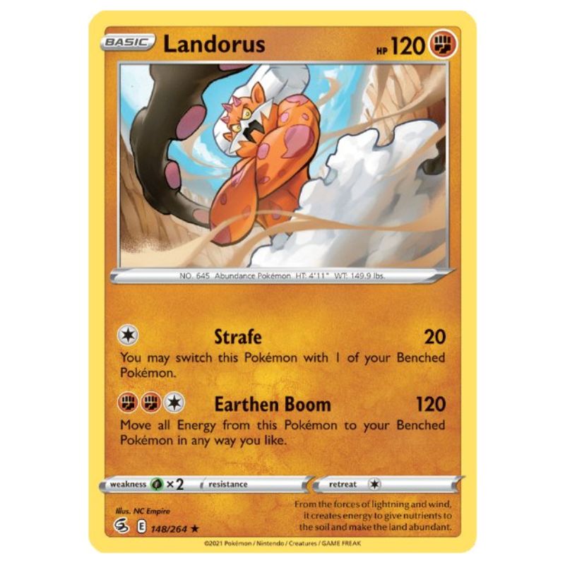 Landorus Holo - FST #148/264 - Pokémon Sword & Shield: Fusion Strike