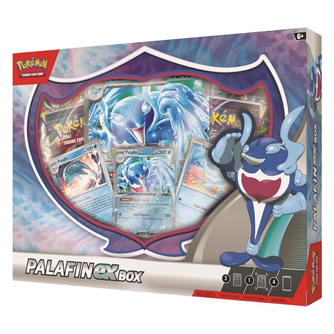 Pokémon TCG: Palafin ex Box med spännande kort och booster packs
