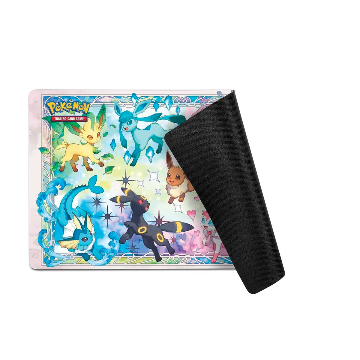Pokemon spelmatta med halkfri baksida med snyggt motiv av Eevee och dess utvecklingar