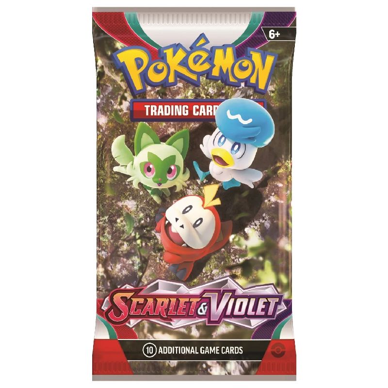 Pokémon Scarlet & Violet Booster Pack innehåller 10 stycken Pokémonkort