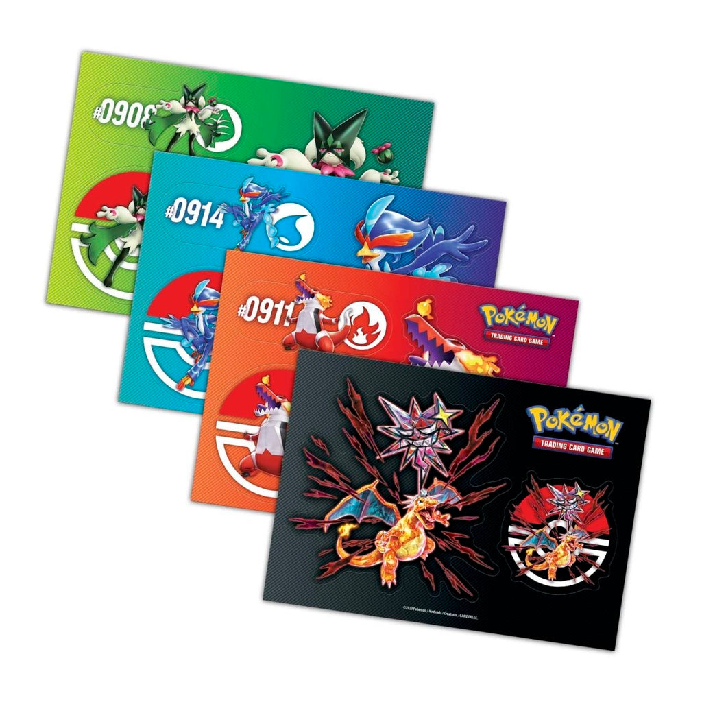 Klistermärken från Pokémon kort box