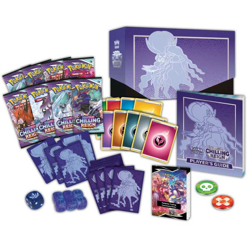 Pokémon Sword & Shield 6: Chilling Reign Elite Trainer Box: Shadow Rider Calyrex innehåll