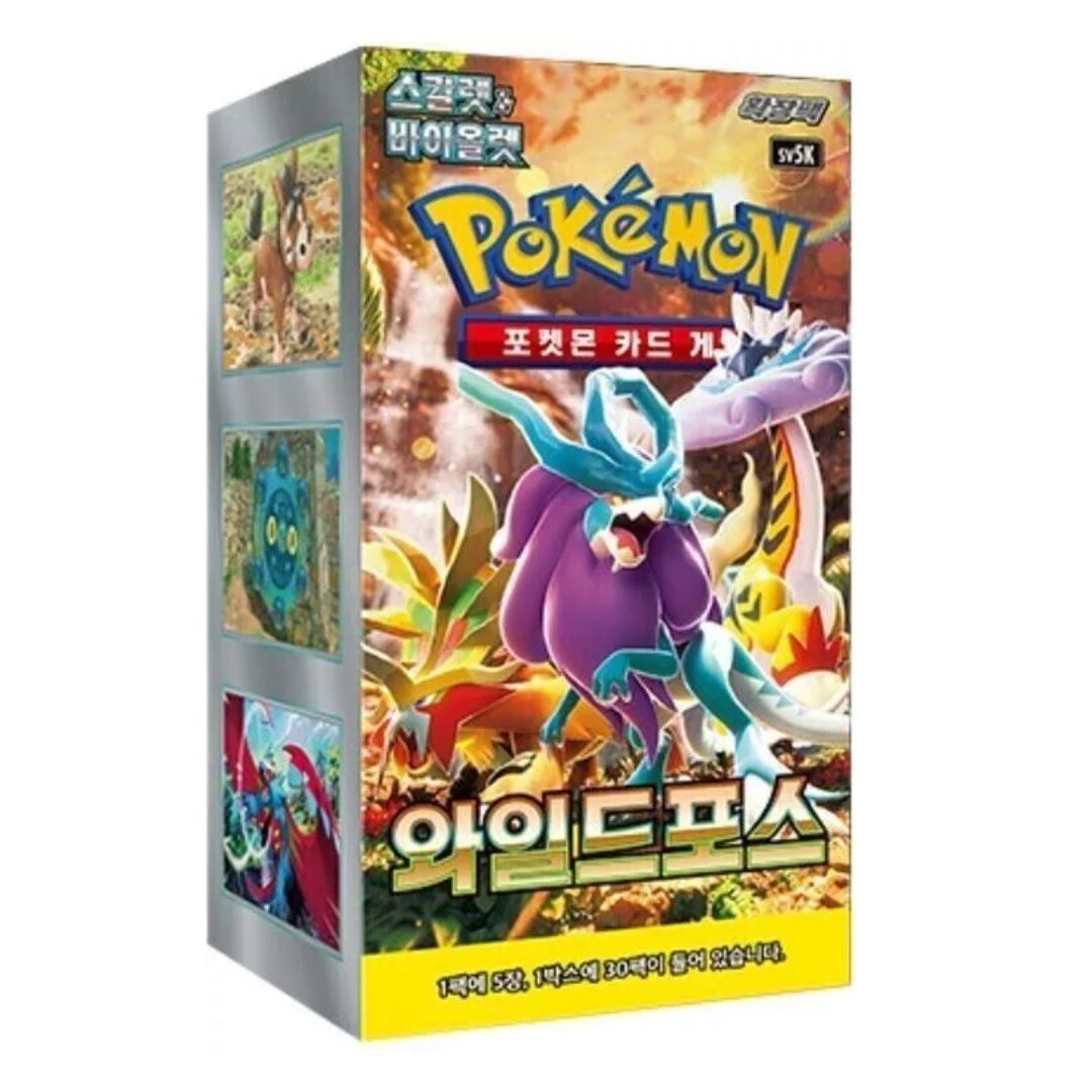 Pokemon Wild Force booster box koreanska Pokemonkort
