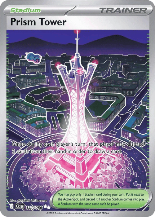 Prism Tower 111/086 Chaos Rising Ultra Rare Pokemon Card