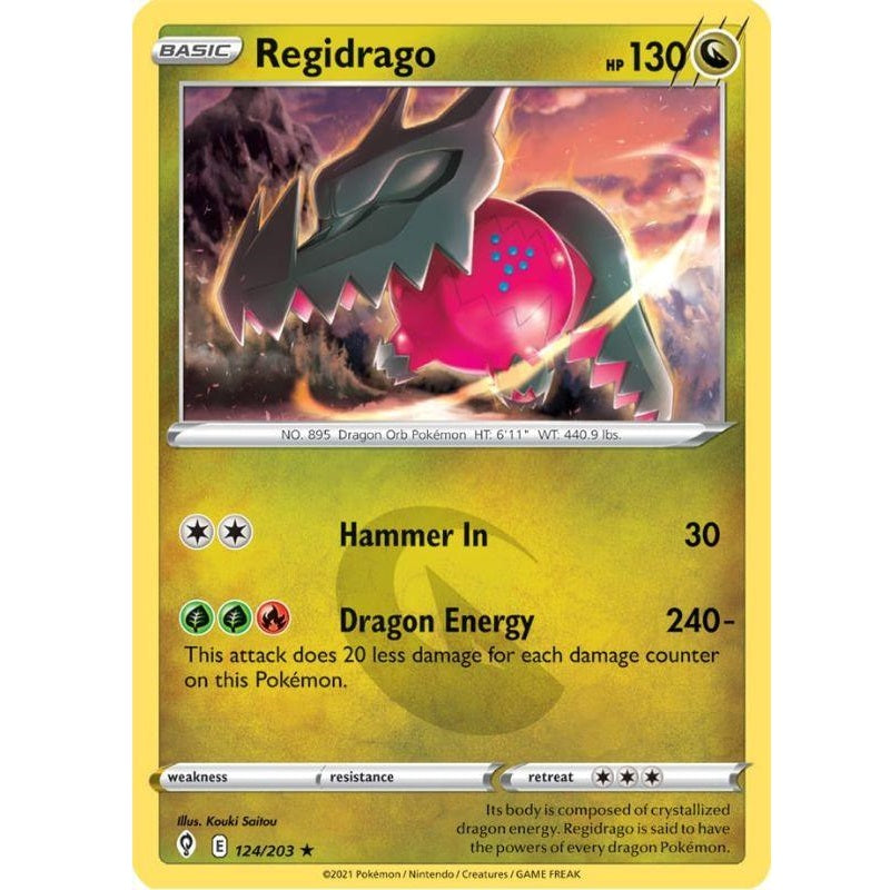 Regidrago holo pokemon kort från Crown Zenith box (evolving skies)