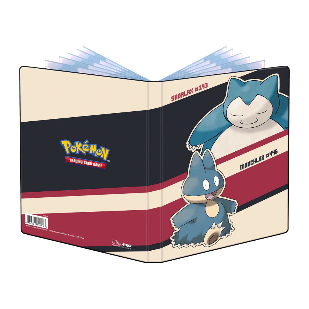 snorlax munchlax 4 pocket pokemon kort pärm