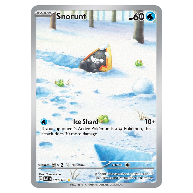 Snorunt Illustration Rare - Paradox Rift 188/182 Pokemon kort
