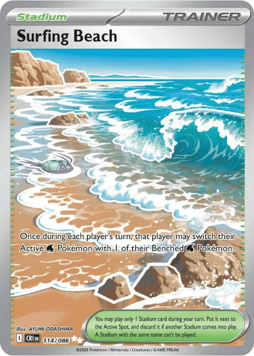 Surfing Beachu 114/086 Chaos Rising Ultra Rare Card