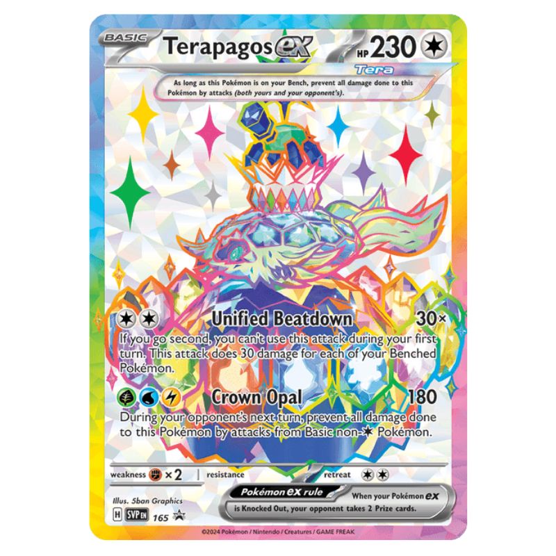 Terapagos ex - SVP165 Black Star Promo från: Pokémon TCG: Terapagos ex Ultra Premium Collection