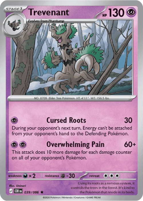 Trevenant 039/086 Pokemon Chaos Rising