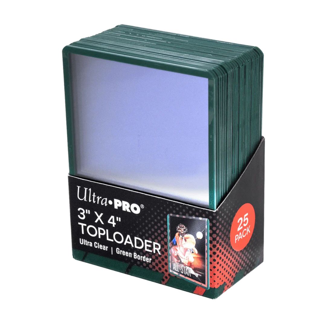 Ultra PRO: Toploader 3x4 Green Border - 25st