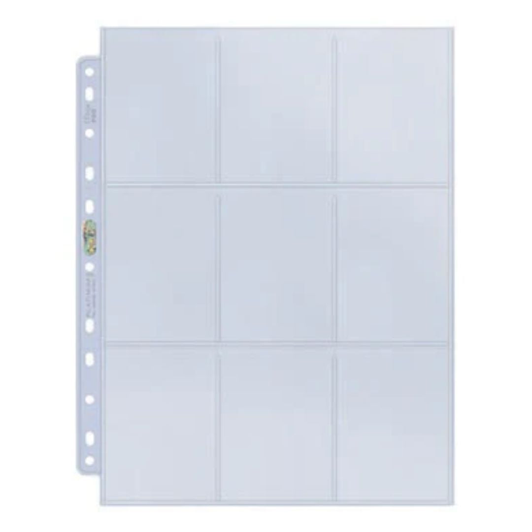 1st Ultra Pro Platinum Page 9-Pocket Plastficka för Standard Kort, (11 hål)