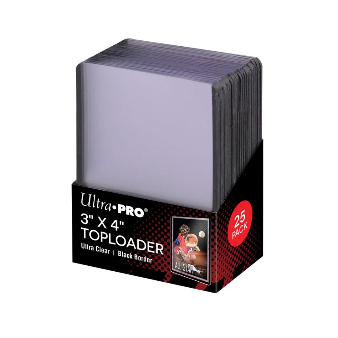 Ultra PRO Toploader Black Border förpackning med 25st Toploaders