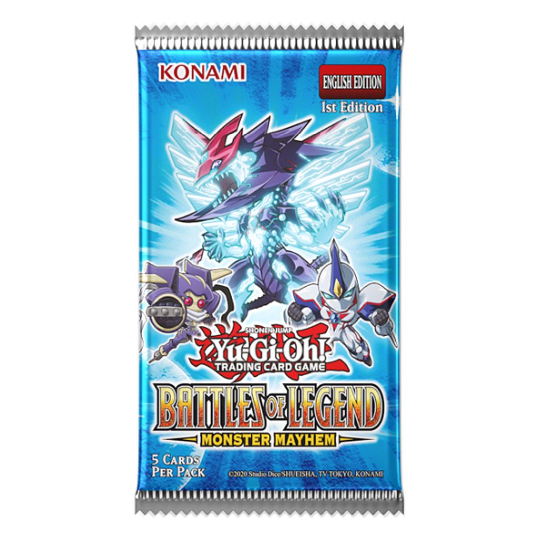 Yu-Gi-Oh! Battles of Legend: Monster Mayhem Booster Pack blå
